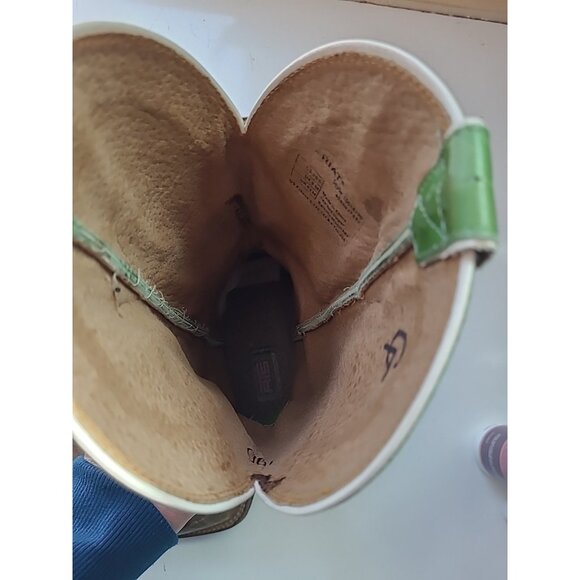 Ariat Men’s Western Leather Cowboy Boots Big Loop Square Toe Green Size 10D - Picture 10 of 15